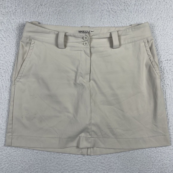 Nike Skort Womens Size 8 Medium Beige Golf‎ Performance Tennis Hiking Activewear - Picture 1 of 14